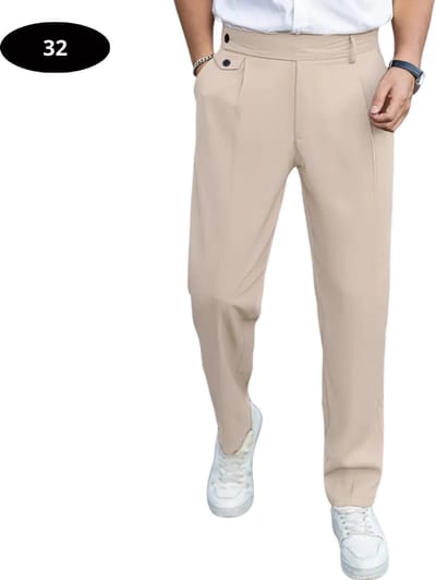 Bovista Golfbroek Heren - Golfkleding - Golfen - Golf Accessoires - Nette Pantalon - Abrikoos M - Maat 48
