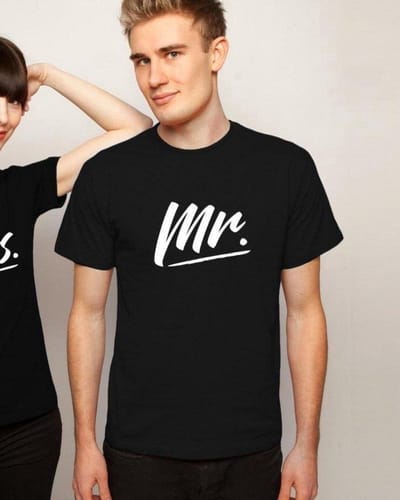 Mr / Mrs T-Shirt (Mr - Maat XS) | Koppel Cadeau | Valentijn Cadeautje voor hem & haar
