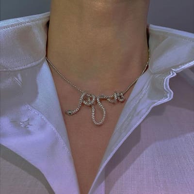 Jwer Hip Hop Rock strass rond serpent collier pour femmes couleur or Vintage Hyperbole cristal colliers inhabituels bijoux de fête brown