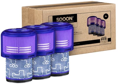SQOON® Filterset geschikt voor Dyson V11 & V15 stofzuigers - Voordeelset van 3 stuks -Gelijk aan model: 970013-02 - Ideaal voor optimale filtratie en behoud van zuigkracht