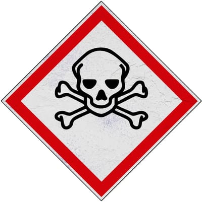 GHS06 giftige stoffen bord | Forex Re materiaal | 15 x 15 cm