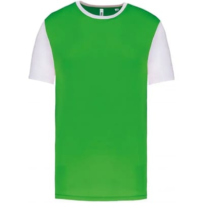 SportSportshirt Kind 10/12 years (10/12 ans) Proact Ronde hals Korte mouw Green / White 100% Polyester