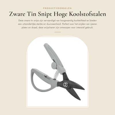 Dailygoods- Snijscharen Zware Tin - Hoog Koolstofstaal - Antislipgreep - Veiligheidsinstelling - Ergonomisch Ontwerp - Duurzame Constructie - Knipschaar