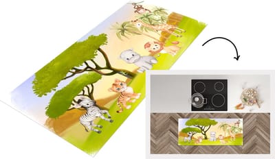 Keukenloper - Loper keuken - Jungle - Dieren - Kinderen - 120x50 cm - Keukenloper vinyl