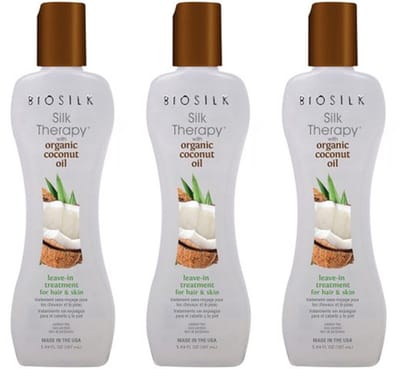 BioSilk Silk Therapy with Coconut Oil Leave in Treatment - 3 x 167ml