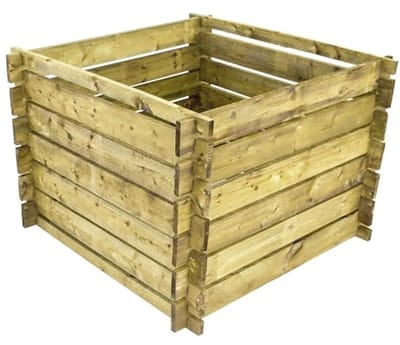 Houten compostbak voor tuin - Groen geïmpregneerd