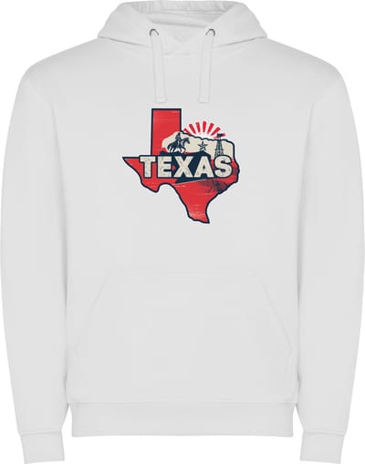 Witte Wanna have hoodie voor de echte Amerika / Verenigde Staten liefhebber de Amerikaanse staat Texas Print Full Color Color merk Roly maat M