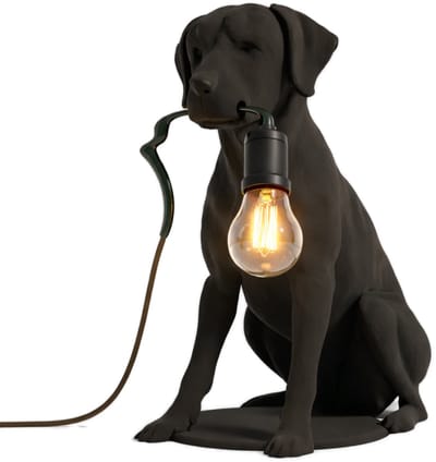 Fiastra Rhodesian Ridgeback tafellamp - hondenlamp - zwart - E14 - 30 x 18 x 25 cm
