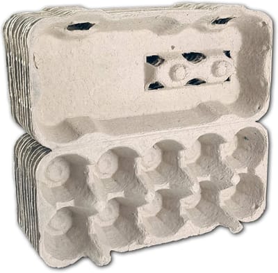Eierdozen Karton - Opbergdozen Eieren - Eieren Bewaren - Milieuvriendelijk Materiaal - 10 Stuks - Grijs