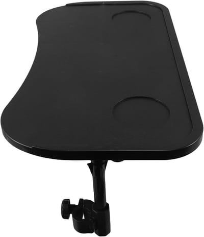 Rolstoel Tafel - Draagbaar Bureau - Zelfstandig Eten - Antislip Oppervlak - 51.5 x 27.5 cm - Zwart