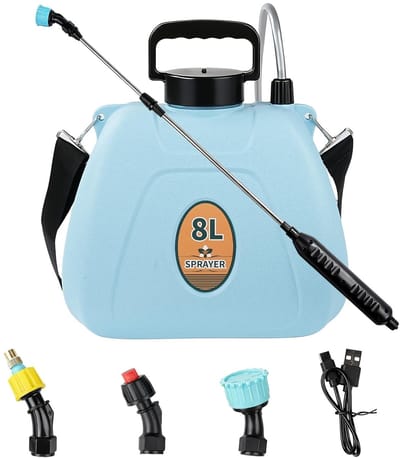 Dailygoods - Elektrische Tuinspuit 8L - Verstelbare Schouderriem en Telescoopstang
