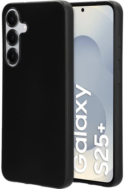 Mobiparts hoesje geschikt voor Samsung Galaxy S25 Plus - Zacht TPU - Schokabsorberend TPU - Grip Coating - Zwart