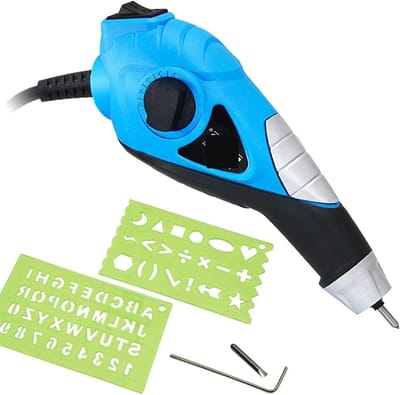 Elektrisch Graveergereedschap - Graveerpen - Materiaal Personaliseren - Variabele Slagdiepte - 13W - Zwart