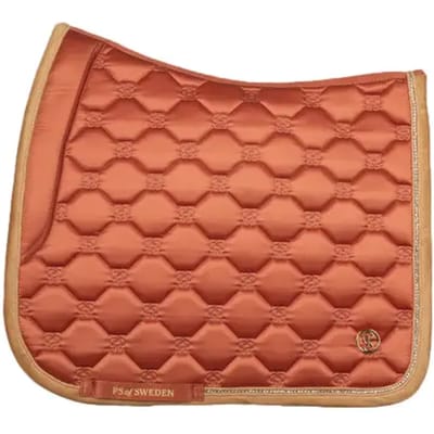PS of Sweden AW25 Vintage Monogram Dressuurzadeldekje Kastanjebruin VOL