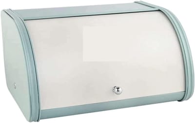 Broodtrommel Keuken Opslag - Brooddoos Metaal - Brood Vers Houden - Vintage Design - 31.5*25.5*17cm - Grijs