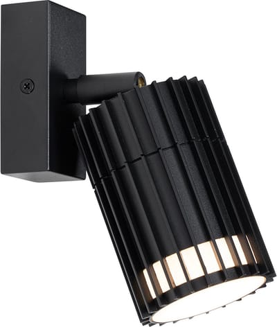 QAZQA boris - Design Wandlamp voor buiten - 1 lichts - Ø 7 cm - Zwart - Buitenverlichting