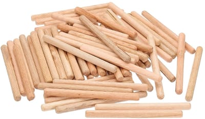 Houten Stiften - Bevestigingspennen - Meubelreparatie - Geribbeld ontwerp - 8x100 mm - Natuurlijk hout