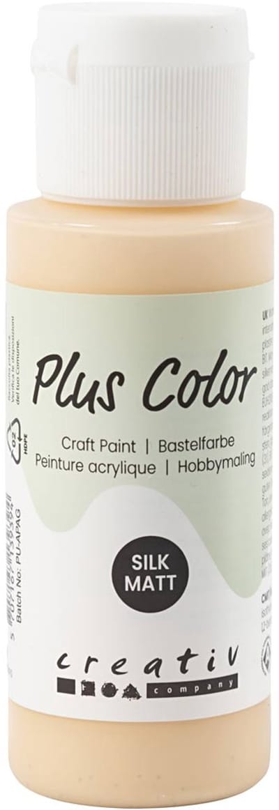 Plus Color Acrylverf, licht beige, 60 ml/ 1 fles
