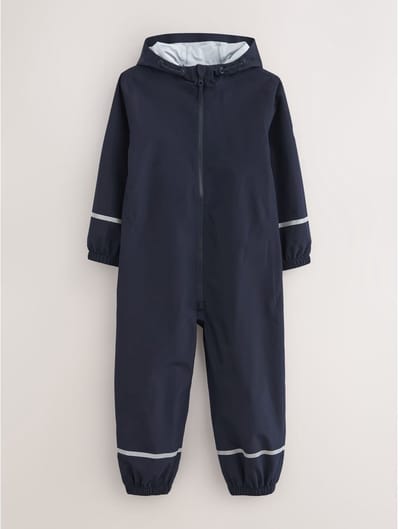 Next - Meisjes - Waterbestendig regenpak met rits en capuchon - Blauw