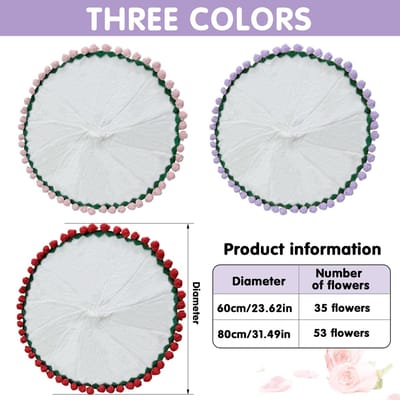 Dailygoods- Rozenboeket Handgemaakt - Bloemendeken 2-in-1 - Romantische Woondecoratie - Zachte Deken - Ademend Katoen/Acryl - Machinewasbaar
