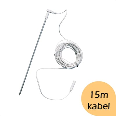 Earthle Earthing Pin - Aardingspin - Aarden Pin - Earthing Rod - Aardpen - Grondpin - 30cm + 15m Kabel