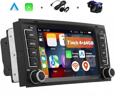 Boscer Android 15 Autoradio - Geschikt voor Volkswagen Touareg, Transporter, Multivan & Caravelle 2004–2011 - 4+64GB – Draadloze Apple CarPlay & Android Auto - 7 Inch HD Touchscreen - GPS, WiFi, Bluetooth USB, USB-C - Achteruitrijcamera & Microfoon