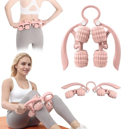 Handmatige Cellulite Massager voor Spieren, Roller voor Dijen, Billen, Armen en Rug, Roze, Effectieve Behandeling voor Striae en Vetverbranding