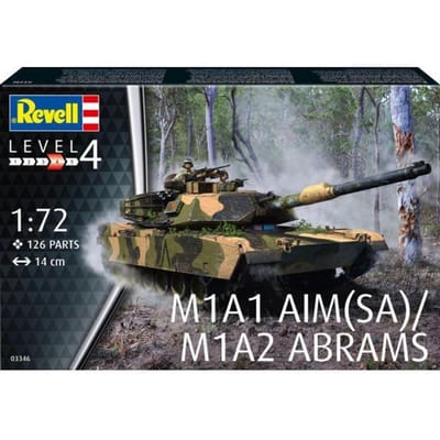 Revell Modelbouwpakket Militaire voertuigen - 03346 M1A1 AIM(SA)/ M1A2 Abrams Tank Plastic - 1:72 - Modelbouw