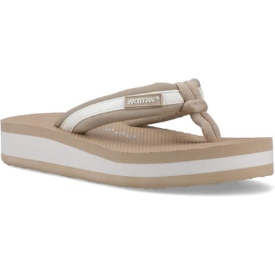 Rocket Dog Monica Nylon PU Textiele Dames Tan/Off White Flip-Flops