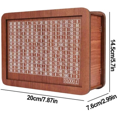 Spaarbox Geldbesparing Spaarpot 10.000 Spaaruitdaging Spaarpot Met Cijfers Vinkjes Decoratieve Retro Geldbesparingsdoos gray
