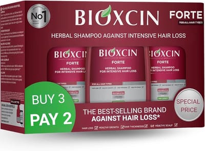 Bioxcin Forte - Anti-Haaruitval Shampoo - 3 x 300 ml - Kruidenformule - herbal shampoo - bioxcin