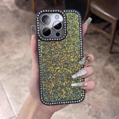Luxe Glitter Pailletten Diamant Hoesje Voor iPhone 11 12 13 14 15 16 Pro Max Plus Sparkle Strass Schokbestendig Hybride Bumper Cover iPhone 14 Pro Max