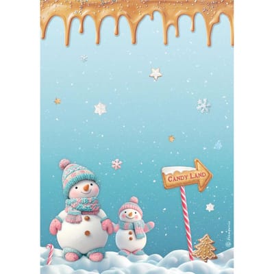 Motief strozijde "Candy Christmas - Snowman"