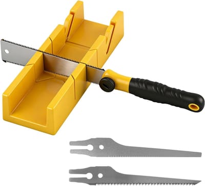 HEZIVO® Verstekbak met Zaag - Verstekzaag - Kapzaag voor Hout en Kunststof - 45° 90° en 135°