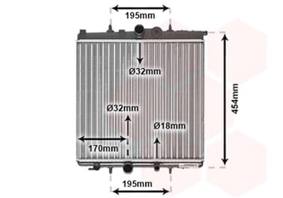 Van Wezel - RADIATOR VOOR PEUGEOT 307 2001-2005 133099