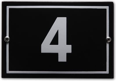 Huisnummer model Phil nr. 4