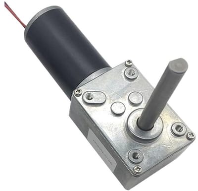 DC Motor - Worm Tandwielmotor - Projecten Aandrijven - Hoge Koppel - 16rpm 12V - Zilver