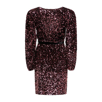 Teagan wikkeljurk in roze