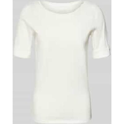 Regular fit T-shirt met zijde en mouwen met omslag