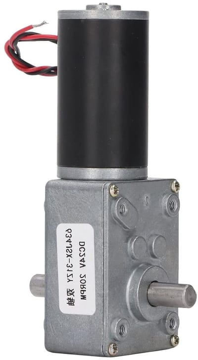 DC 24V Worm Gear Motor met Zelfrem, Omkeerbaar en Snelheidsreductie voor Diverse Toepassingen (20RPM)