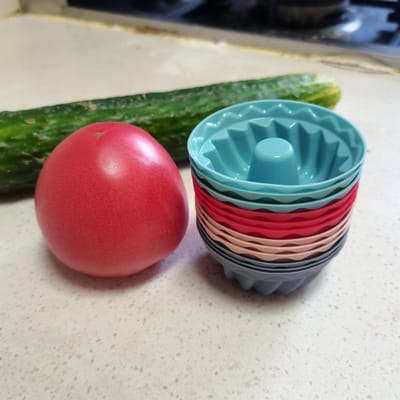 12 stuks Mini Bundtvormen Silicone Heritage Bundtlette Cakevorm voor Gegroefde Buiscake Maken Bakgereedschap Keukenaccessoires blue