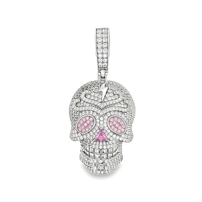 Juwelier Zwartevalk - Zilveren (gerhodineerd) schedel hanger - 24.397