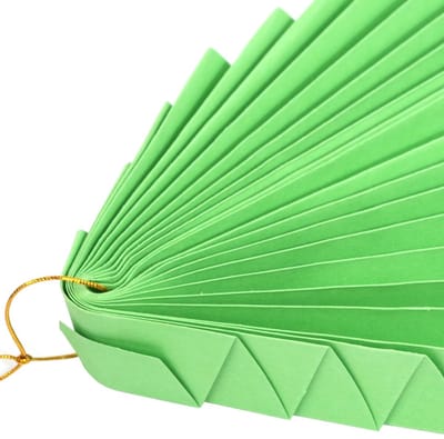 Dailygoods - Set van 9 Groene Papieren Waaiers voor Decoratie
