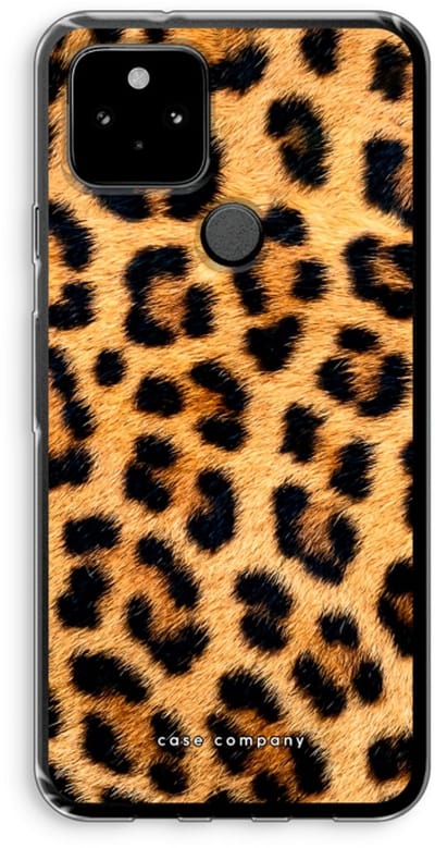 Case Company® - Hoesje geschikt voor Google Pixel 5 hoesje - Luipaard - Soft Cover Telefoonhoesje - Bescherming aan alle Kanten en Schermrand