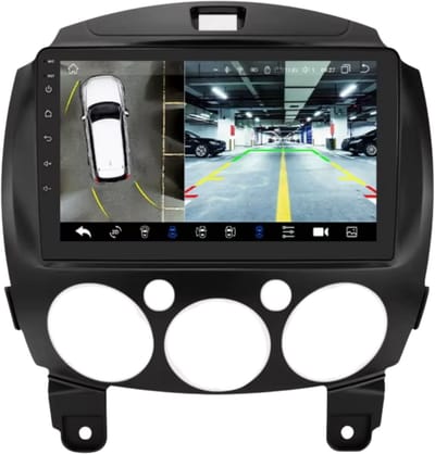 Autoradio bluetooth met camera - Carplay - Voor Mazda 2 (2007-2014) - Geschikt voor Apple en Android - Stereo - Navigatie - Navigatiesysteem auto