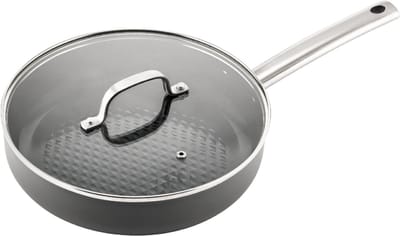 ISENVI Murray Hapjespan met Deksel - 26 cm - Keramisch - RVS Greep - Geschikt voor Inductie - PFAS, PTFE Vrij