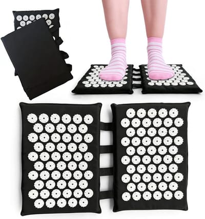 Acupressuurmat voor Voeten en Rug met 110 ABS Dots, Ontspannende Massage voor Thuis, Kantoor en Reizen, Verlichting van Spanning en Pijn