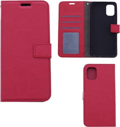 LuxeBass Hoesje geschikt voor Samsung Galaxy A31 - Boekhoesje met kaartvakken - Rood gsm hoesje - telefoonhoes - telefoonhoesjes