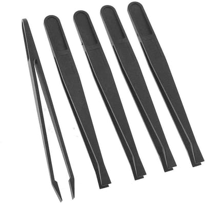 Pincet Set - Precisie Tangen - Elektronica Reparatie - Antistatische Werking - 5 Stuks 120mm - Zwart