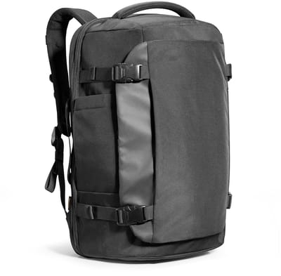 Reisrugzak van 40 liter, TSA-vriendelijke vluchtgoedgekeurde handbagage, handbagage, waterbestendige lichtgewicht zakelijke rugzak, duurzame grote weekendtas, geschikt voor laptops van 17,3 inch - zwart